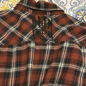 Flannel Harley Davidson button down